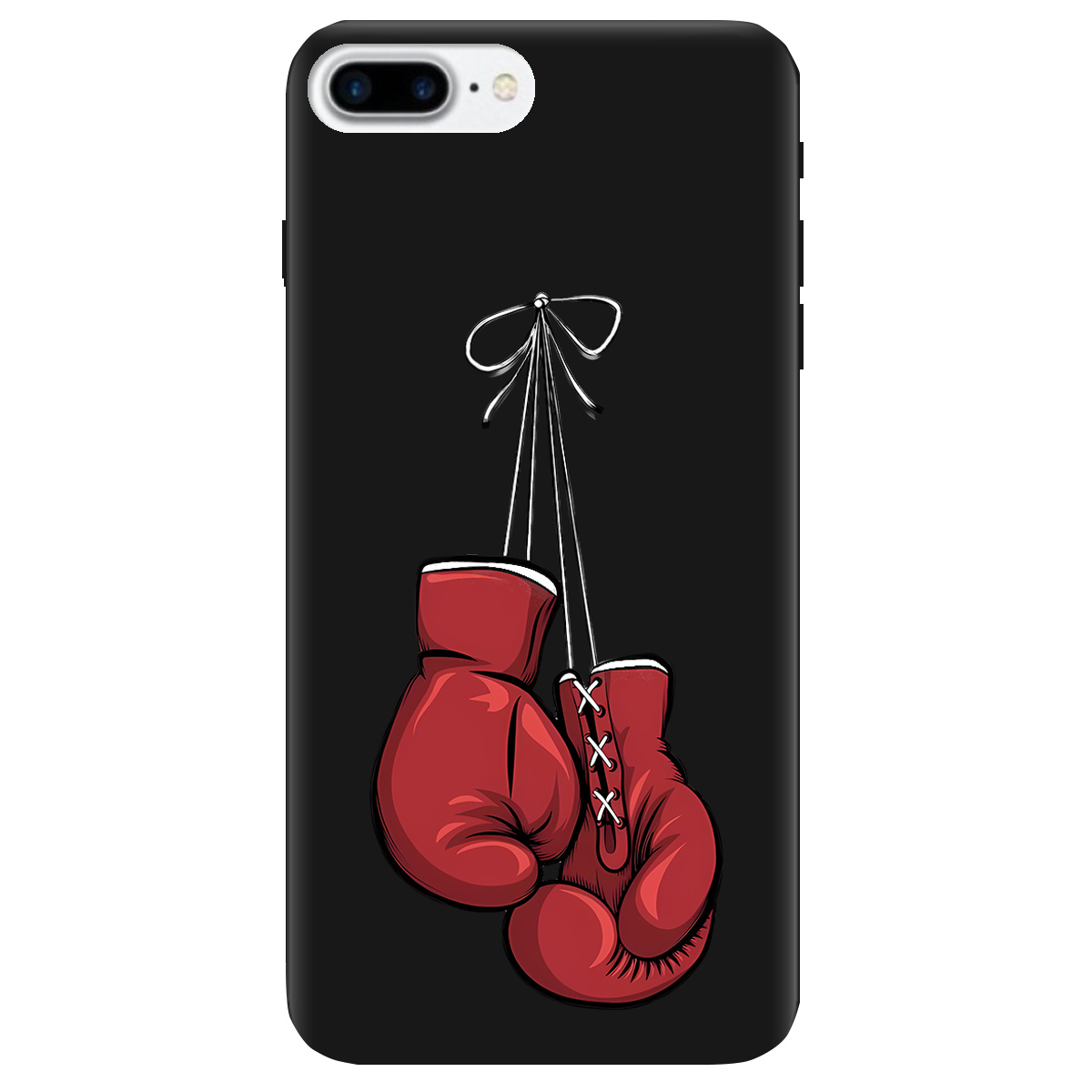 Чохол для Apple iPhone 8 Plus чорний матовий soft touch Тиша рингу - фото 1 Чохол для Apple iPhone 8 Plus чорний матовий soft touch Тиша рингу - фото 1 - Чохли для телефонів