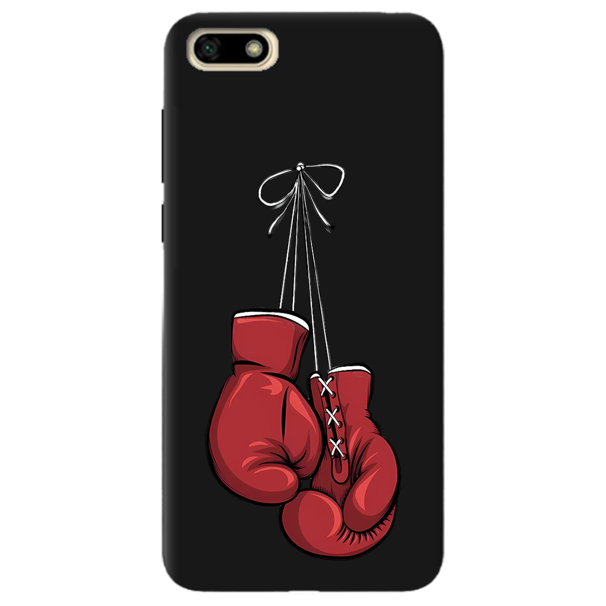 Чехол для Huawei Y5 2018 черный матовый soft touch Тиша рингу - фото 1 - Чехлы для телефонов