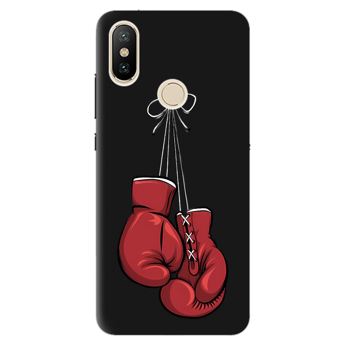 Чехол для Xiaomi Mi A2 Lite черный матовый soft touch Тиша рингу - фото 1 - Чехлы для телефонов