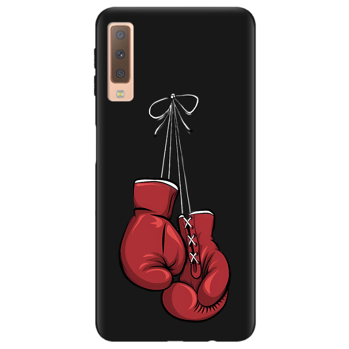 Чохол для Samsung Galaxy A7 2018 чорний матовий soft touch Тиша рингу - фото 1 - Чохли для телефонів