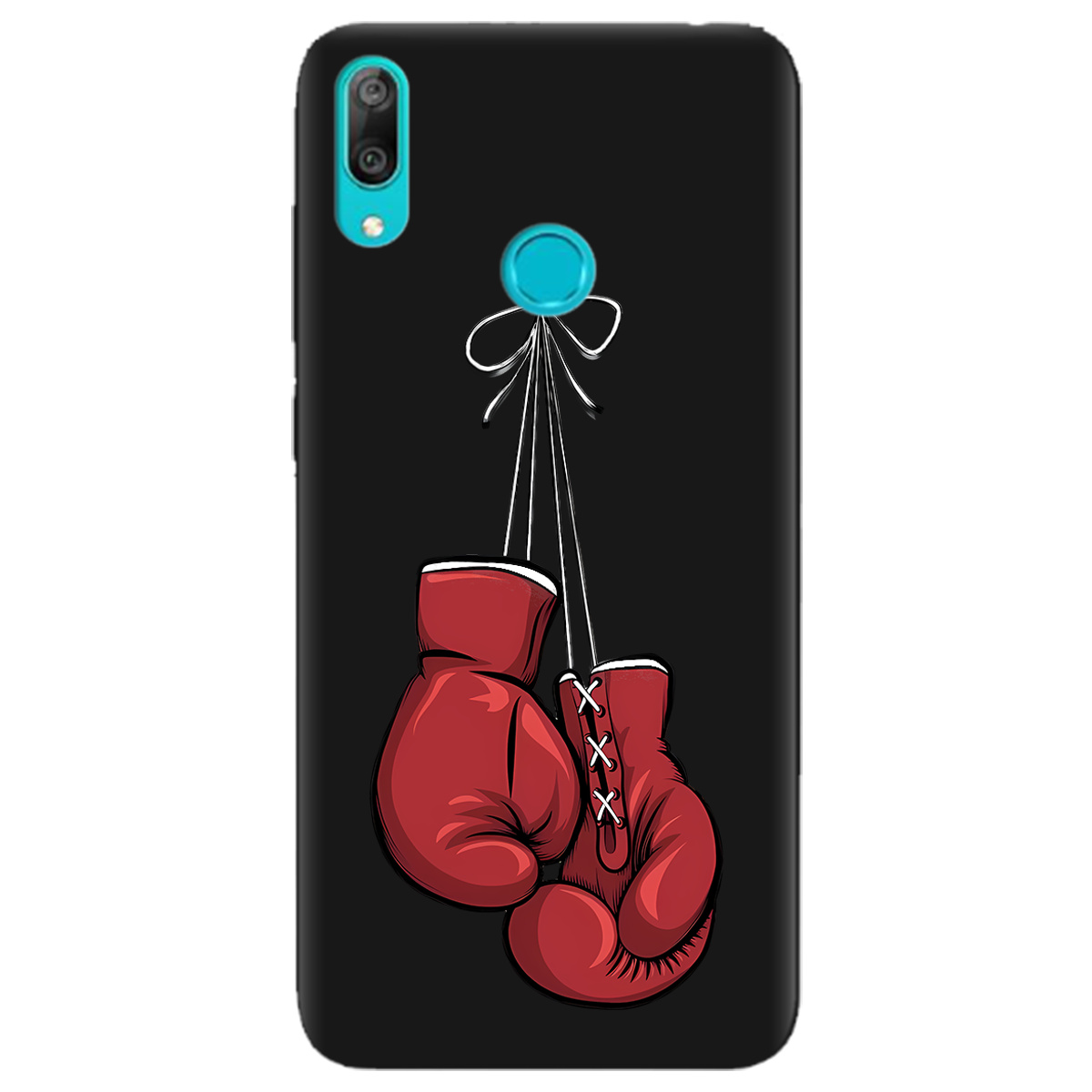 Чехол для Huawei Y7 2019 черный матовый soft touch Тиша рингу - фото 1 - Чехлы для телефонов