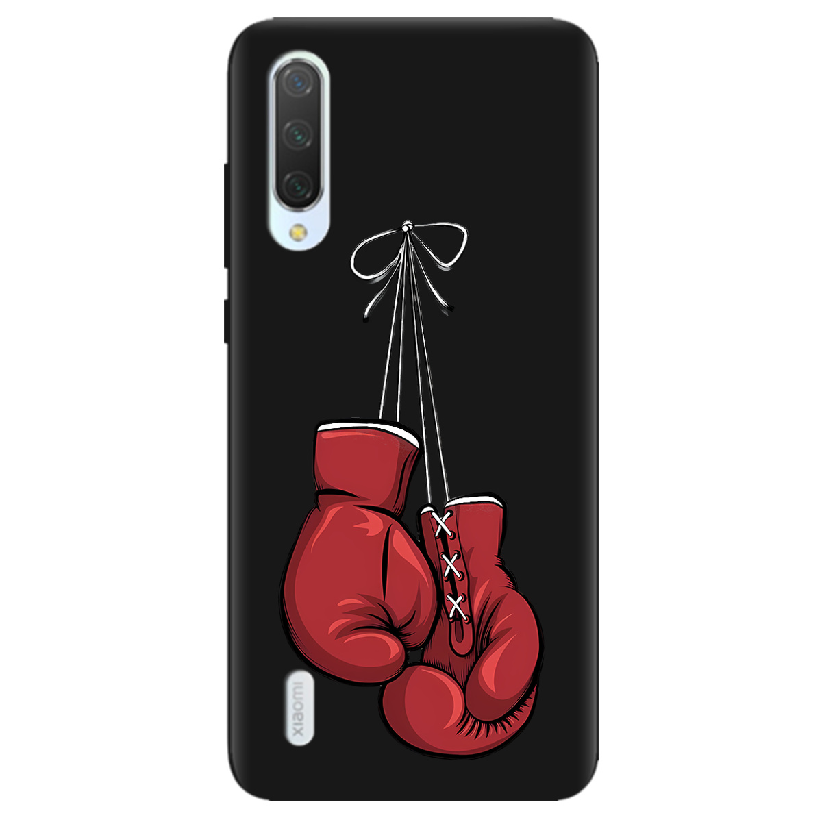 Чехол для Xiaomi Mi 9 Lite черный матовый soft touch Тиша рингу - фото 1 - Чехлы для телефонов