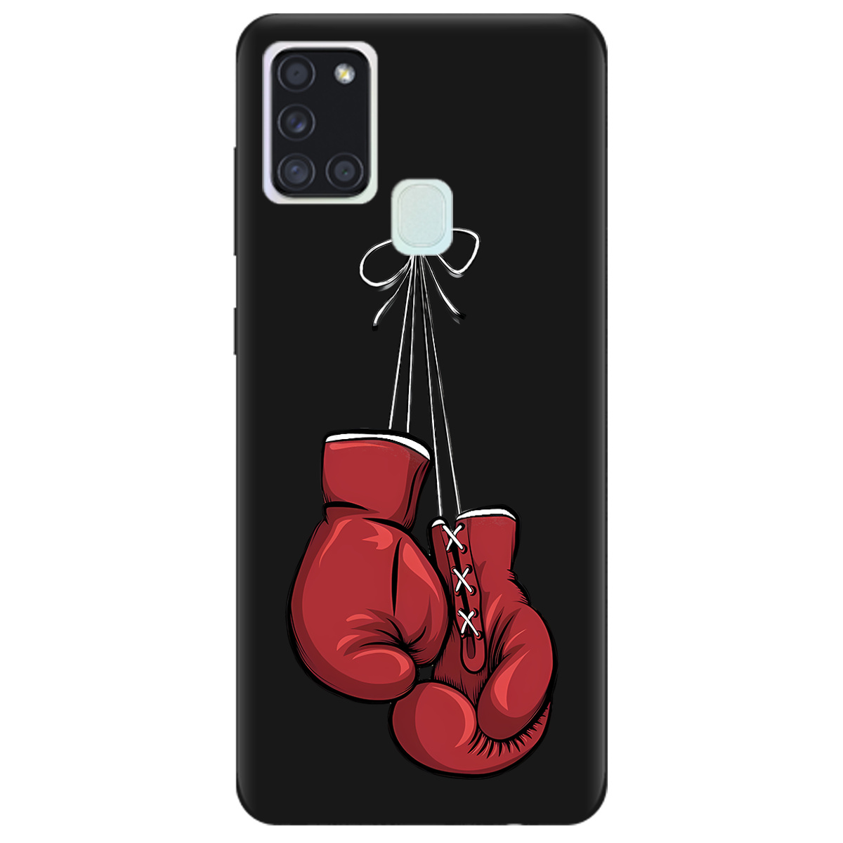 Чохол для Samsung Galaxy A21s чорний матовий soft touch Тиша рингу - фото 1 - Чохли для телефонів