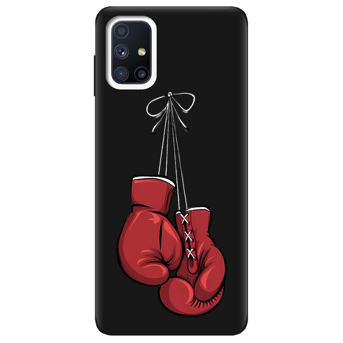 Чехол для Samsung Galaxy M51 черный матовый soft touch Тиша рингу - фото 1 - Чехлы для телефонов