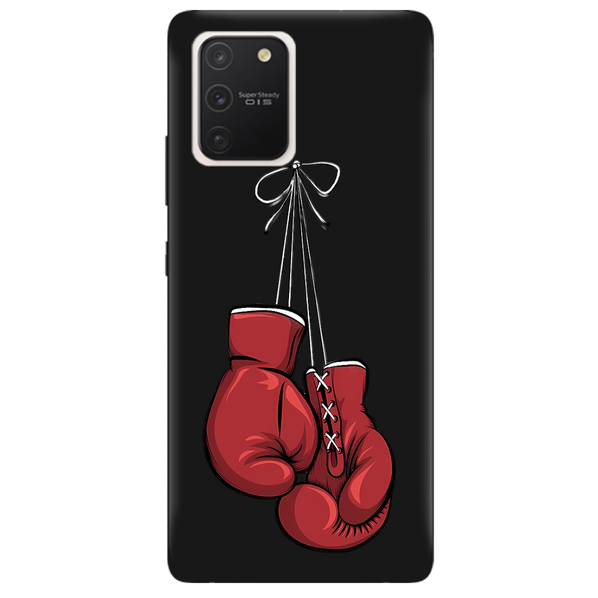 Чехол для Samsung Galaxy S10 Lite черный матовый soft touch Тиша рингу - фото 1 - Чехлы для телефонов