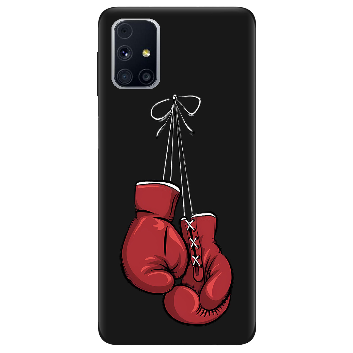 Чехол для Samsung Galaxy M31s черный матовый soft touch Тиша рингу - фото 1 - Чехлы для телефонов