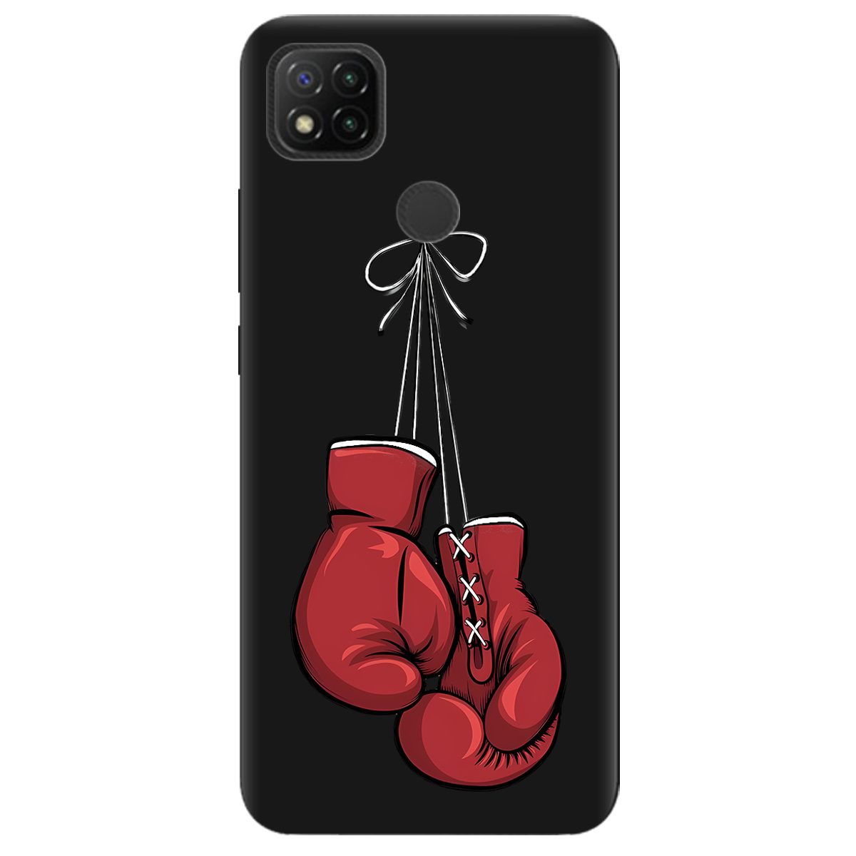 Чехол для Xiaomi Redmi 9C черный матовый soft touch Тиша рингу - фото 1 - Чехлы для телефонов