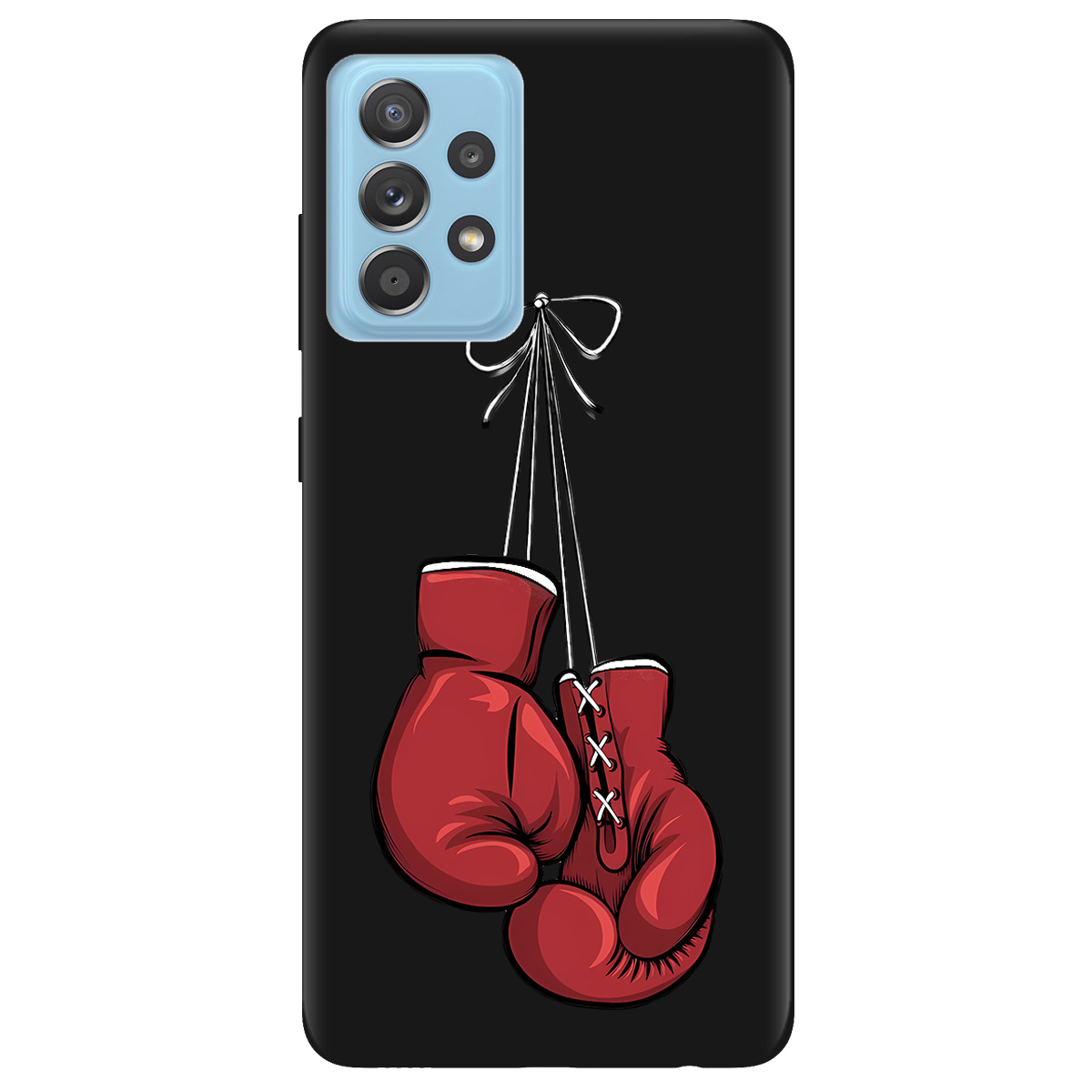 Чехол для Samsung Galaxy A52 черный матовый soft touch Тиша рингу - фото 1 - Чехлы для телефонов