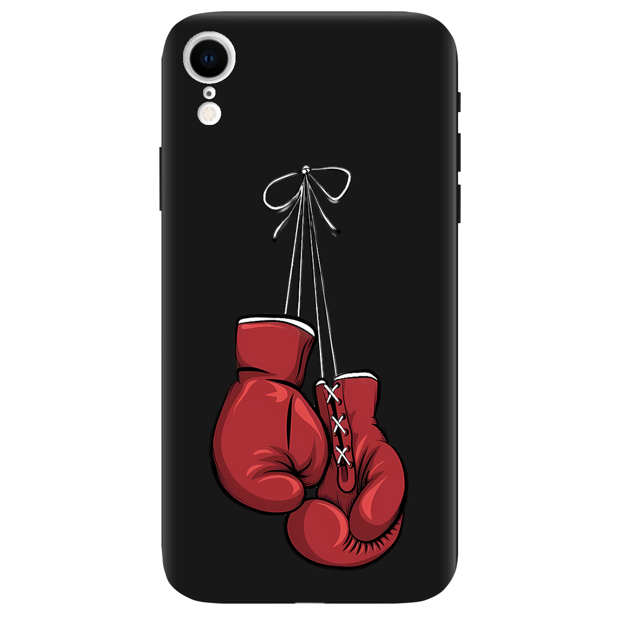 Чехол для Apple iPhone XR черный матовый soft touch Тиша рингу - фото 1 - Чехлы для телефонов