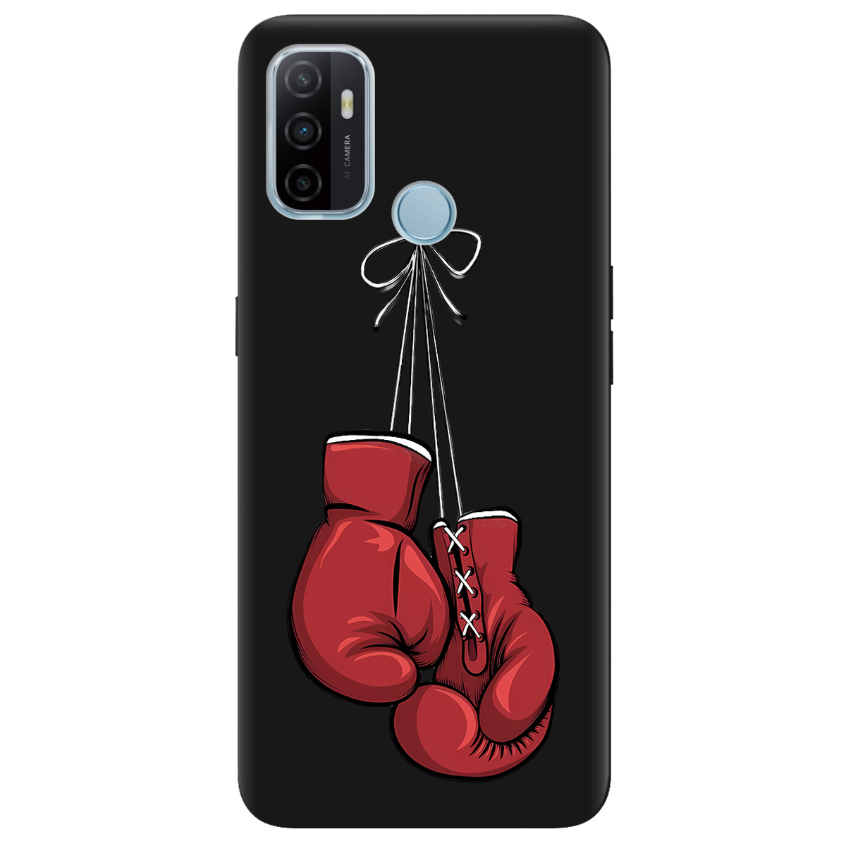 Чохол для Oppo A53/ A32/ A33 чорний матовий soft touch Тиша рингу - фото 1 - Чохли для телефонів