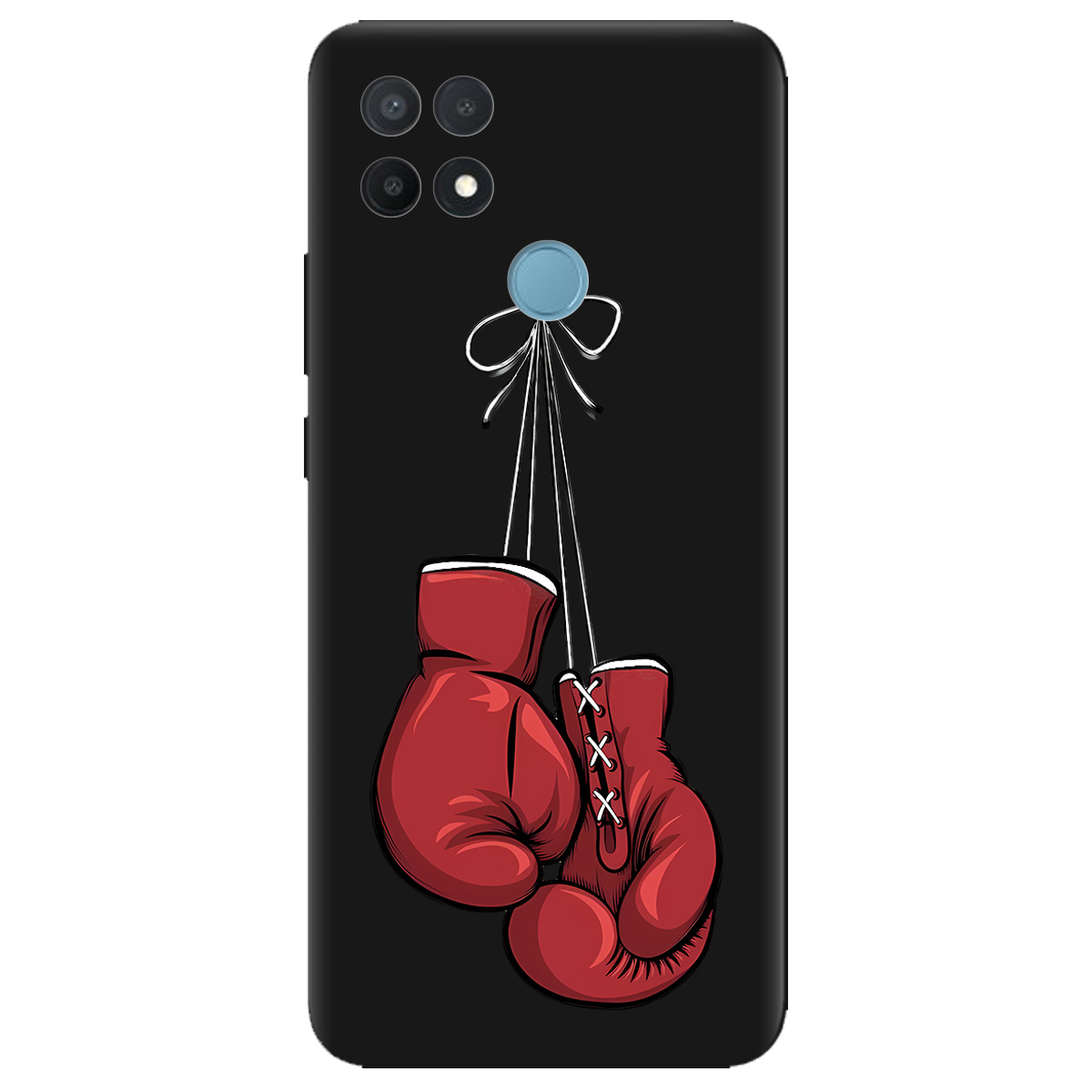 Чохол для Oppo A15s/ A15 чорний матовий soft touch Тиша рингу - фото 1 - Чохли для телефонів