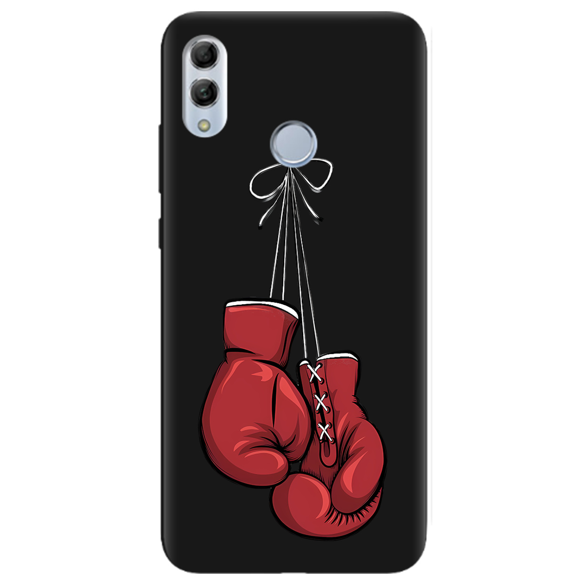 Чехол для Huawei Honor 10 Lite черный матовый soft touch Тиша рингу - фото 1 - Чехлы для телефонов