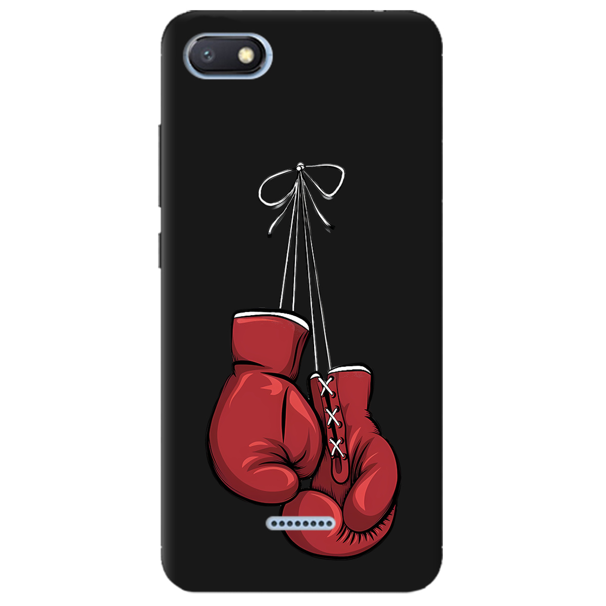 Чехол для Xiaomi Redmi 6A черный матовый soft touch Тиша рингу - фото 1 - Чехлы для телефонов