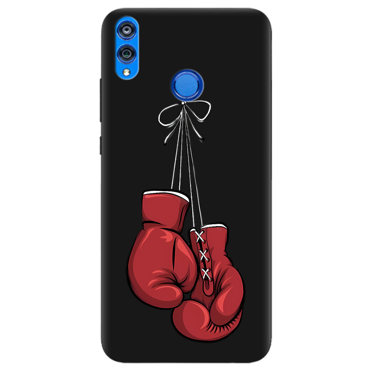 Чехол для Huawei Honor 8x черный матовый soft touch Тиша рингу - фото 1 - Чехлы для телефонов