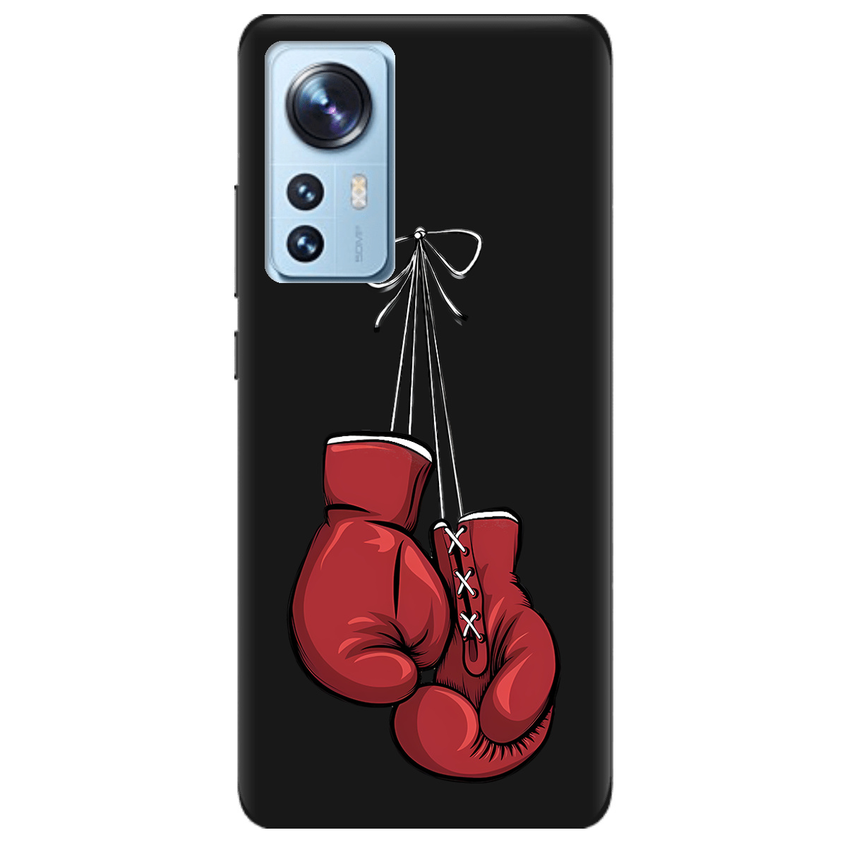 Чохол для Xiaomi 12 чорний матовий soft touch Тиша рингу - фото 1 - Чохли для телефонів