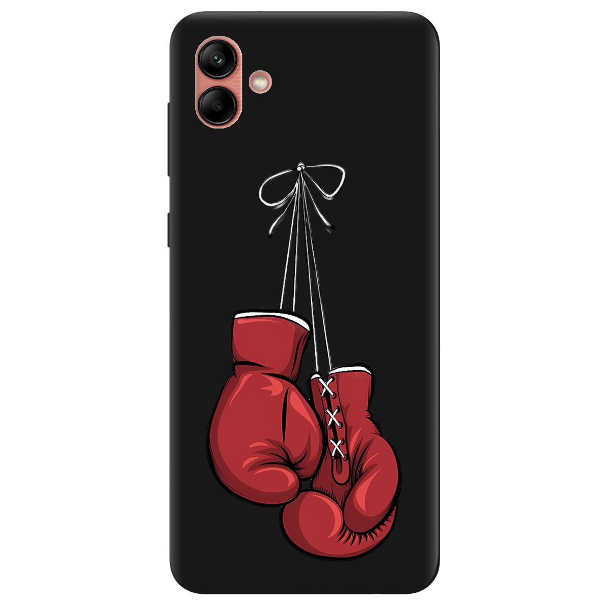 Чехол для Samsung Galaxy A04 черный матовый soft touch Тиша рингу - фото 1 - Чехлы для телефонов