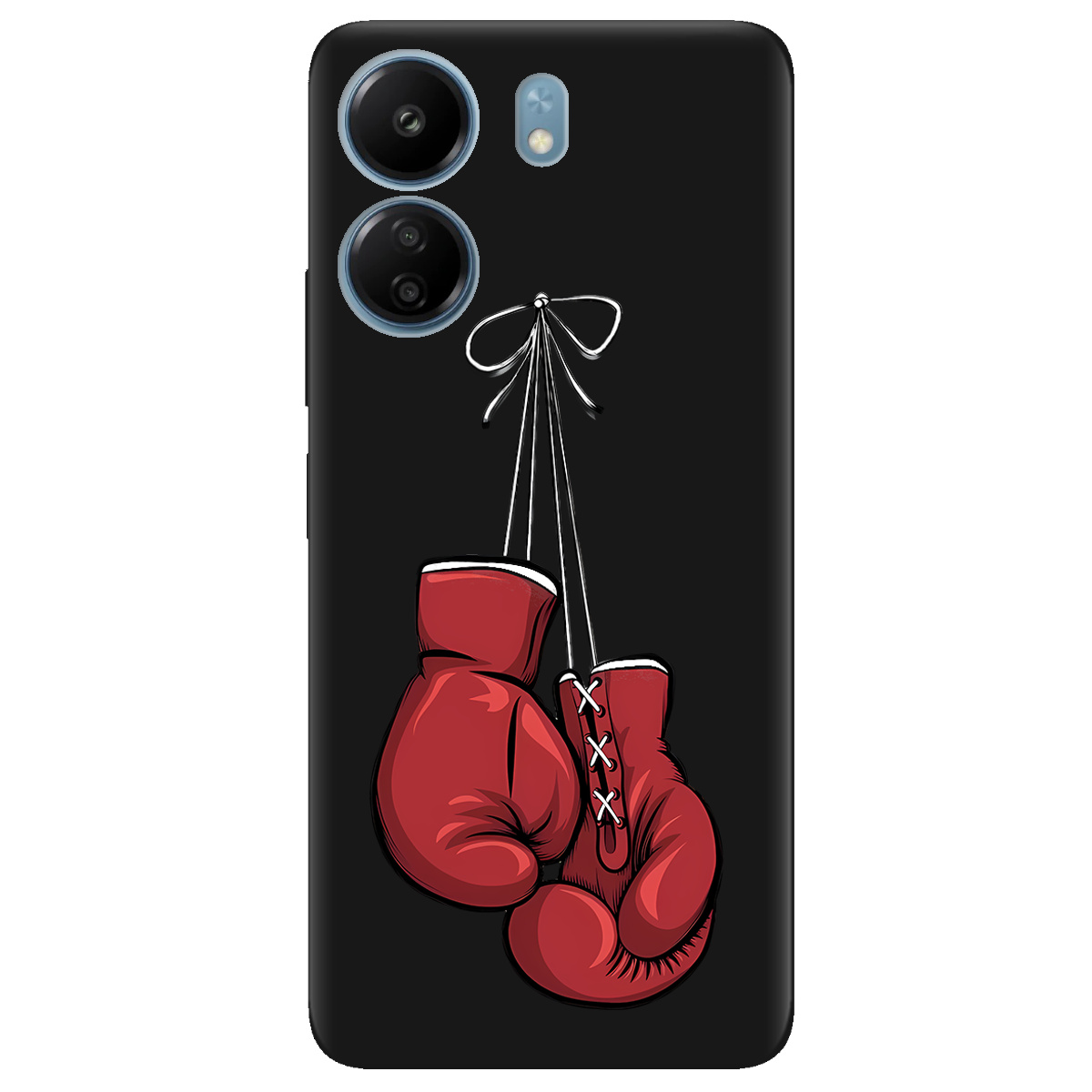 Чехол для Xiaomi Redmi 13C черный матовый soft touch Тиша рингу - фото 1 - Чехлы для телефонов