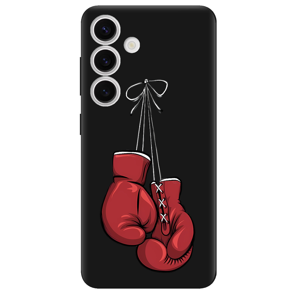 Чехол для Samsung Galaxy S25 черный матовый soft touch Тиша рингу - фото 1 - Чехлы для телефонов