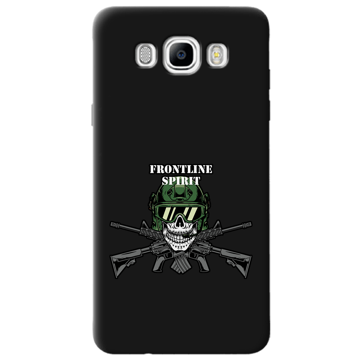 Чохол для Samsung Galaxy J7 2016 чорний матовий soft touch Дух фронту - фото 1 - Чохли для телефонів