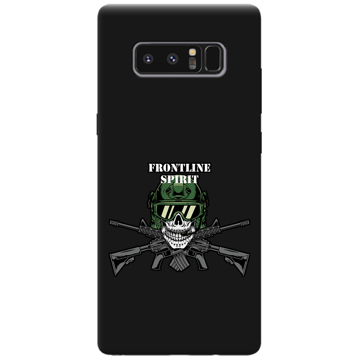 Чохол для Samsung Galaxy Note 8 чорний матовий soft touch Дух фронту - фото 1 - Чохли для телефонів