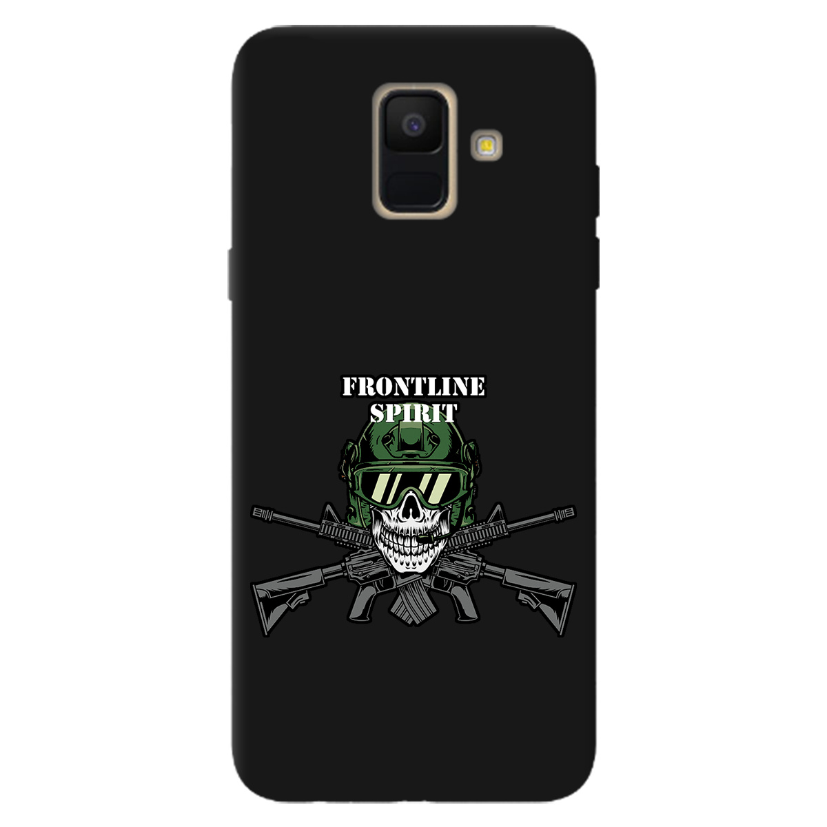 Чохол для Samsung Galaxy A6 2018 чорний матовий soft touch Дух фронту - фото 1 Чохол для Samsung Galaxy A6 2018 чорний матовий soft touch Дух фронту - фото 1 - Чохли для телефонів