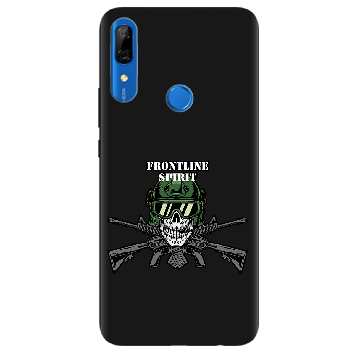 Чехол для Huawei P Smart Z черный матовый soft touch Дух фронту - фото 1 - Чехлы для телефонов