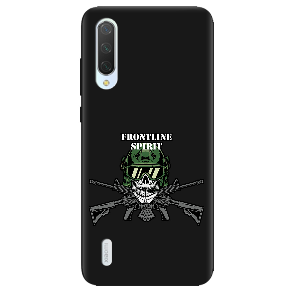 Чохол для Xiaomi Mi 9 Lite чорний матовий soft touch Дух фронту - фото 1 - Чохли для телефонів