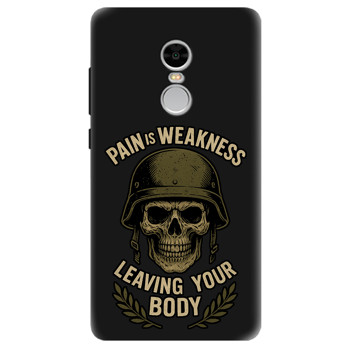 Чехол для Xiaomi Redmi Note 4 черный матовый soft touch Біль - це слабкість - фото 1 Чехол для Xiaomi Redmi Note 4 черный матовый soft touch Біль - це слабкість - фото 1 - Чехлы для телефонов