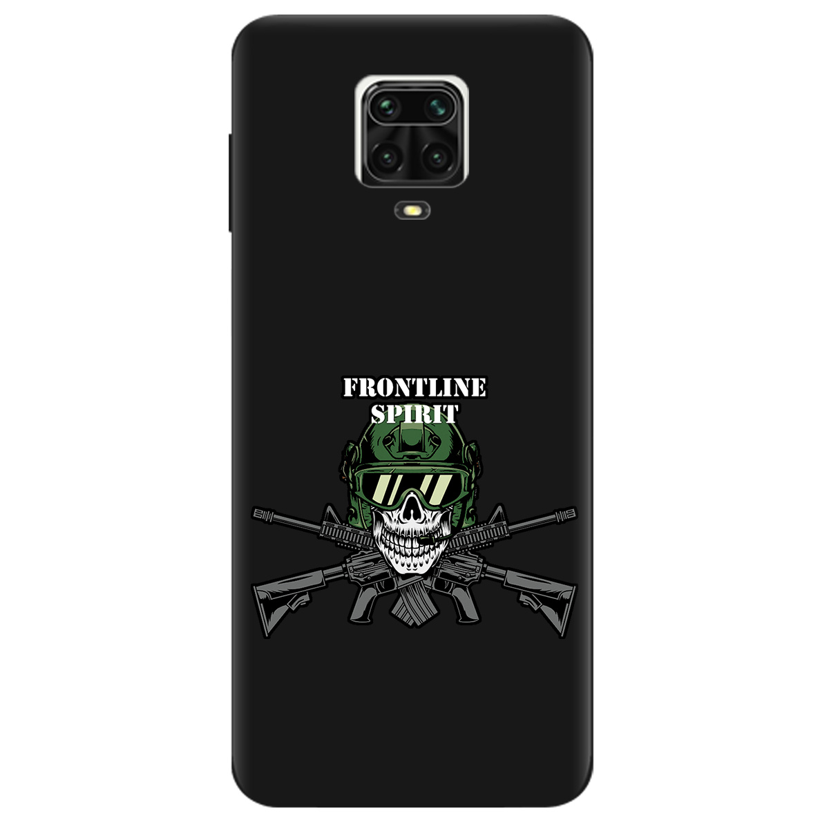 Чехол для Xiaomi Redmi Note 9 Pro черный матовый soft touch Дух фронту - фото 1 Чехол для Xiaomi Redmi Note 9 Pro черный матовый soft touch Дух фронту - фото 1 - Чехлы для телефонов