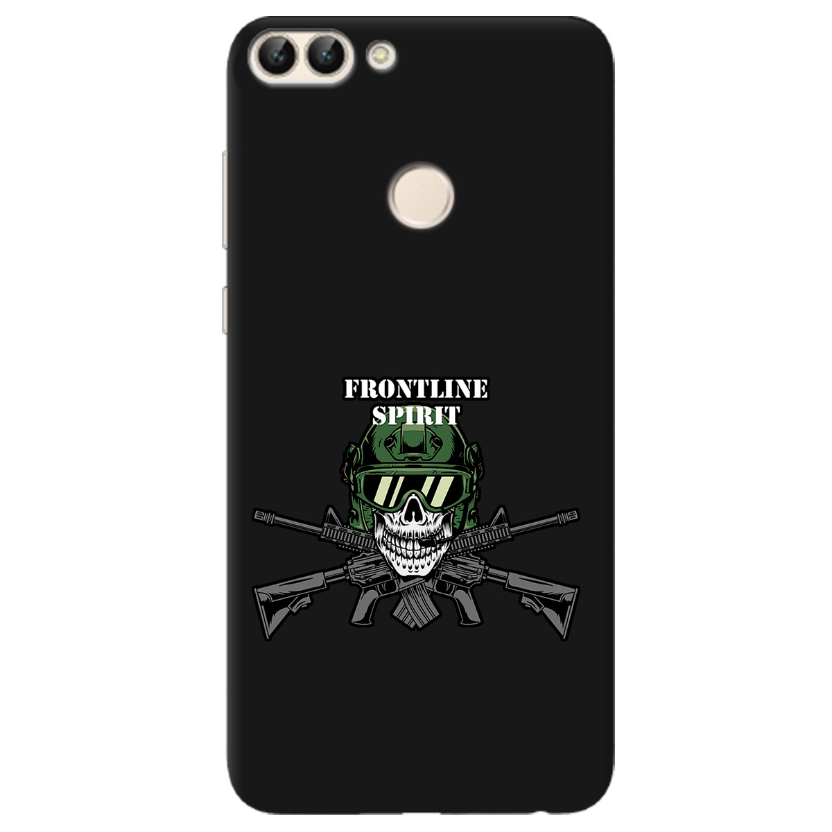 Чохол для Huawei P Smart чорний матовий soft touch Дух фронту - фото 1 - Чохли для телефонів