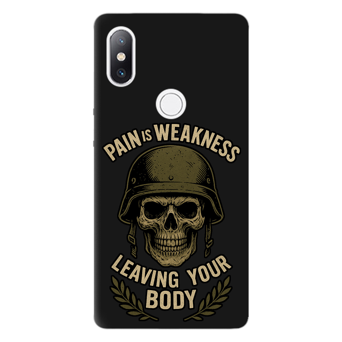 Чехол для Xiaomi Mi Mix 2S черный матовый soft touch Біль - це слабкість - фото 1 Чехол для Xiaomi Mi Mix 2S черный матовый soft touch Біль - це слабкість - фото 1 - Чехлы для телефонов