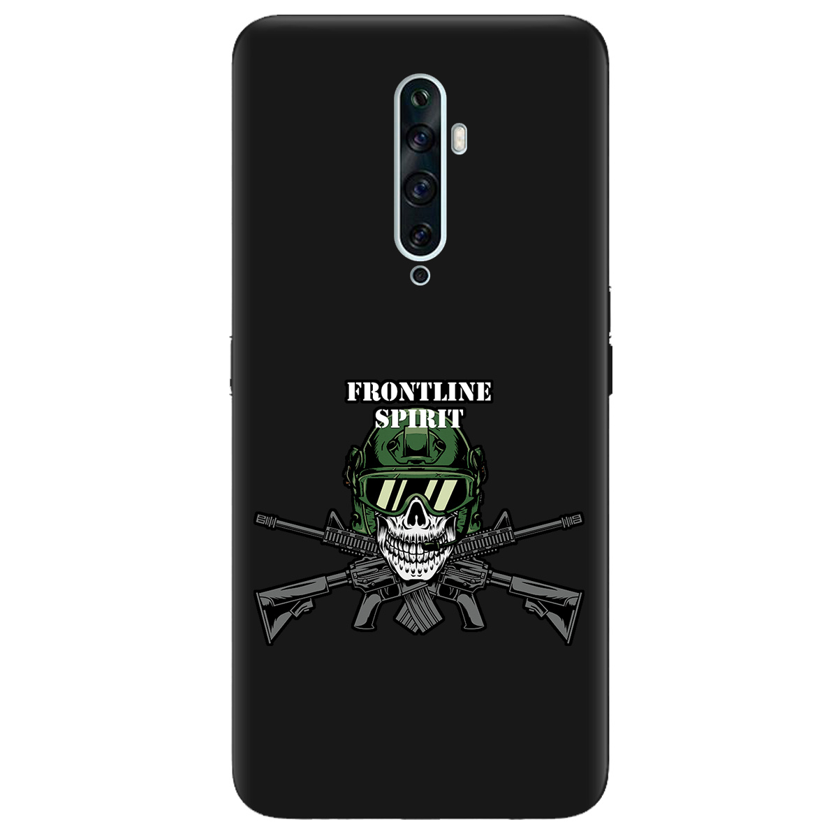 Чохол для Oppo Reno 2 чорний матовий soft touch Дух фронту - фото 1 - Чохли для телефонів