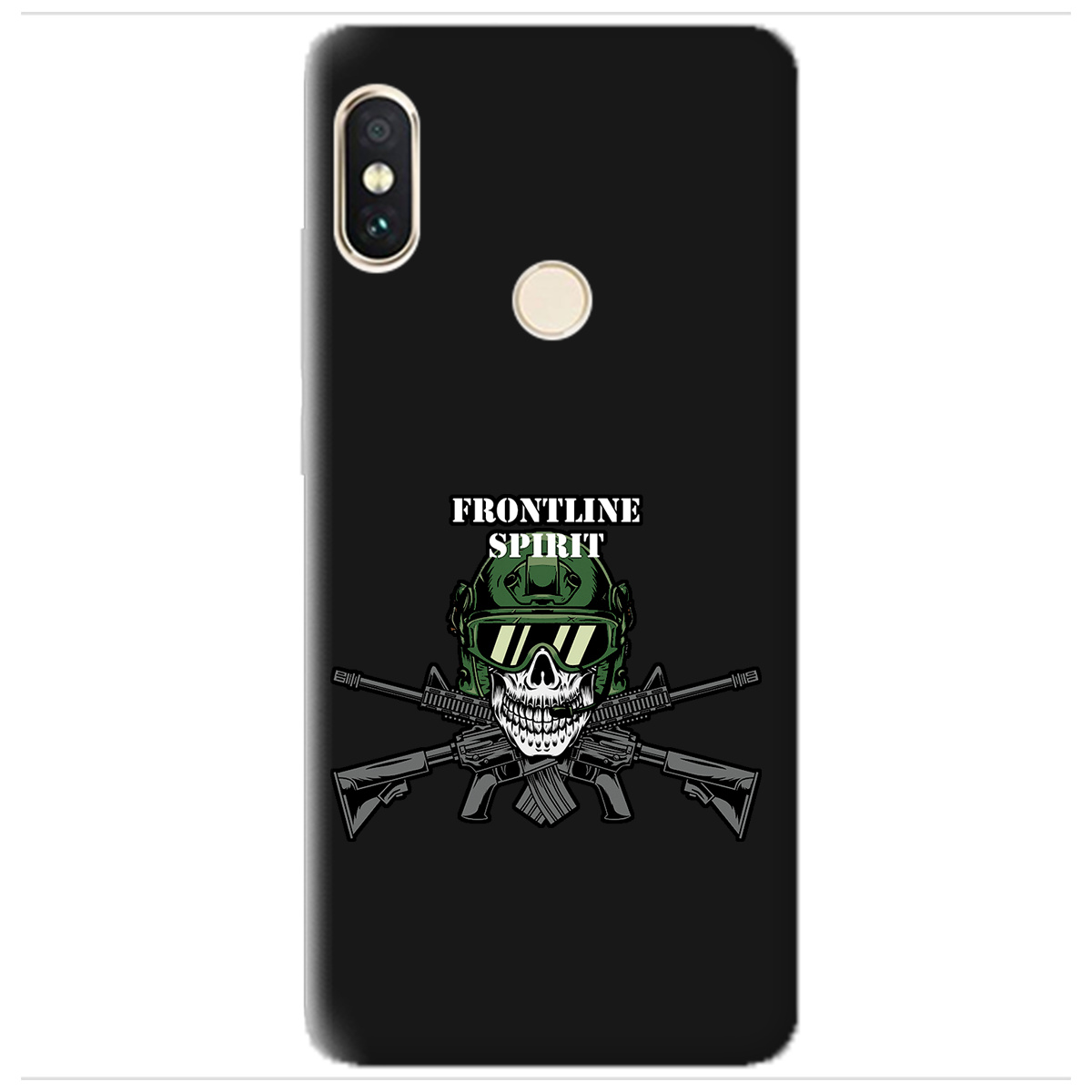 Чохол для Xiaomi Redmi Note 5 чорний матовий soft touch Дух фронту - фото 1 - Чохли для телефонів