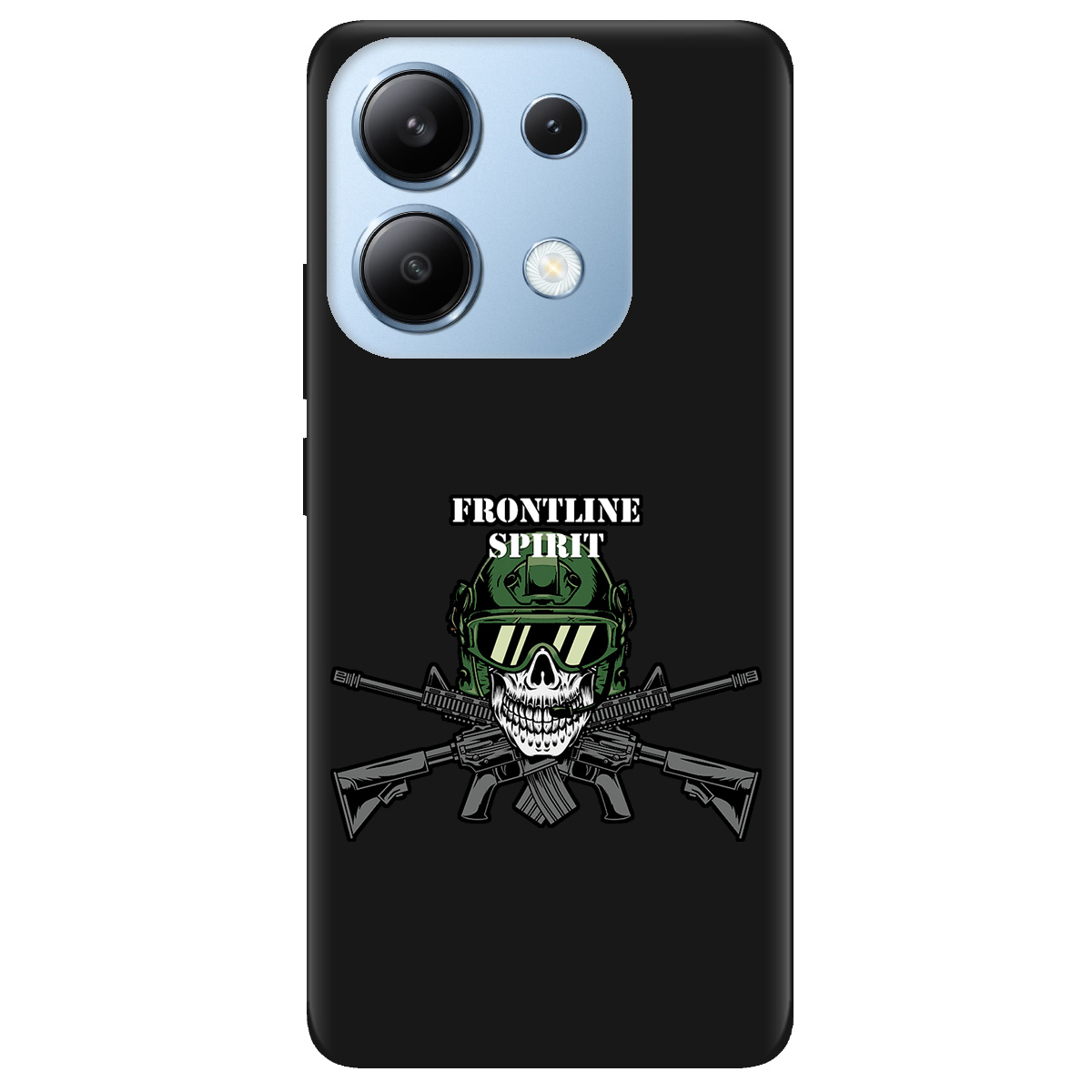 Чохол для Xiaomi Redmi Note 13 4G чорний матовий soft touch Дух фронту - фото 1 - Чохли для телефонів