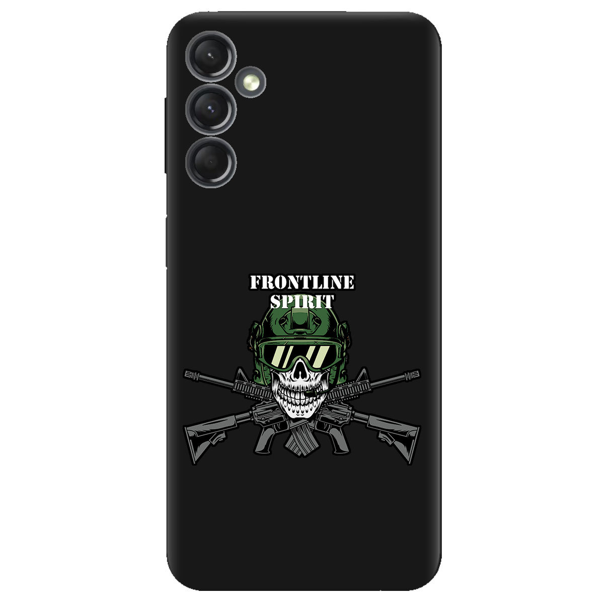 Чехол для Samsung Galaxy A25 черный матовый soft touch Дух фронту - фото 1 Чехол для Samsung Galaxy A25 черный матовый soft touch Дух фронту - фото 1 - Чехлы для телефонов