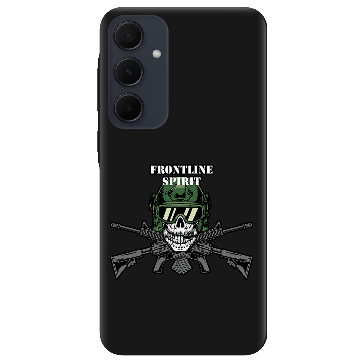 Чохол для Samsung Galaxy A35 чорний матовий soft touch Дух фронту - фото 1 - Чохли для телефонів