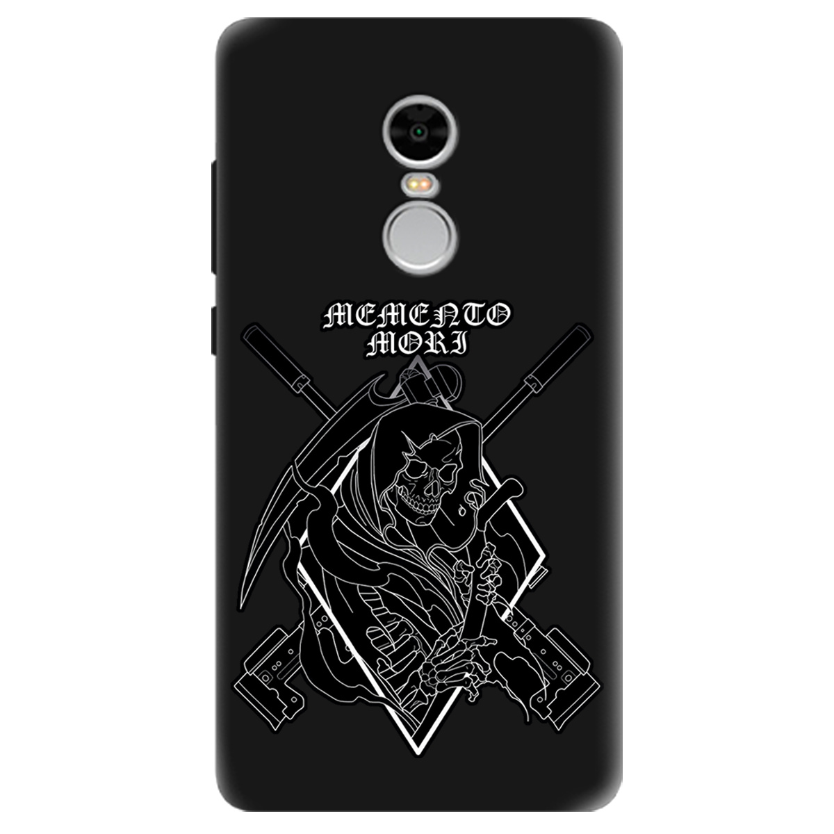 Чохол для Xiaomi Redmi Note 4 чорний матовий soft touch Пам'ятай про смерть - фото 1 - Чохли для телефонів