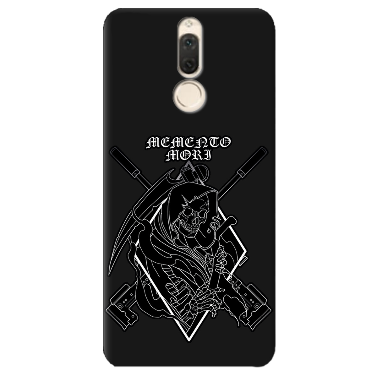Чехол для Huawei Mate 10 Lite черный матовый soft touch Пам'ятай про смерть - фото 1 - Чехлы для телефонов