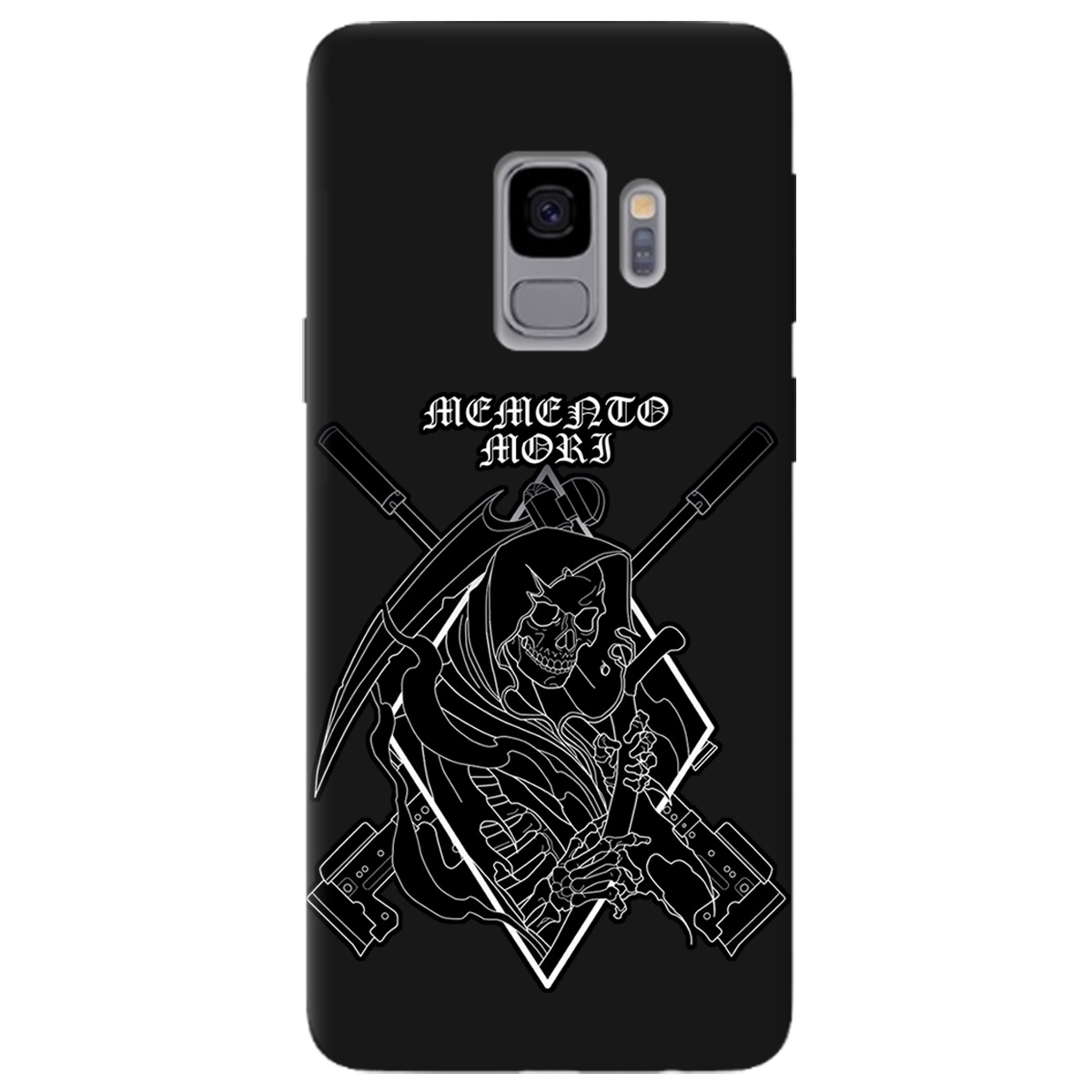 Чехол для Samsung Galaxy S9 черный матовый soft touch Пам'ятай про смерть - фото 1 Чехол для Samsung Galaxy S9 черный матовый soft touch Пам'ятай про смерть - фото 1 - Чехлы для телефонов