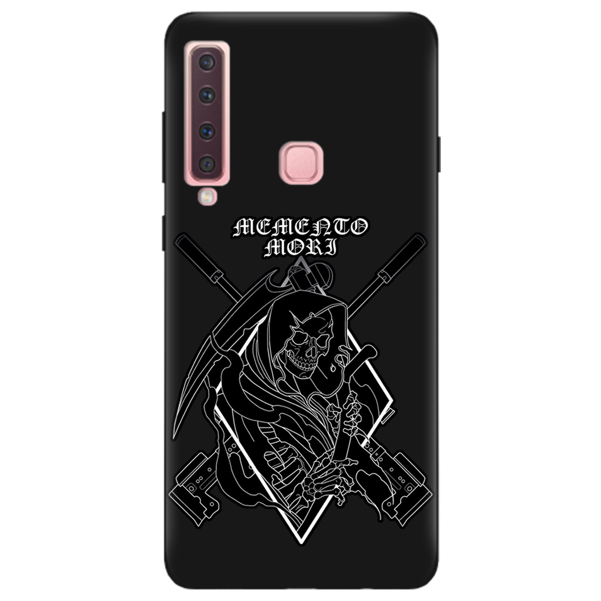 Чохол для Samsung Galaxy A9 2018 чорний матовий soft touch Пам'ятай про смерть - фото 1 Чохол для Samsung Galaxy A9 2018 чорний матовий soft touch Пам'ятай про смерть - фото 1 - Чохли для телефонів