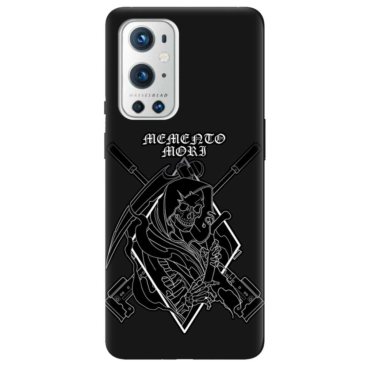 Чохол для OnePlus 9 Pro чорний матовий soft touch Пам'ятай про смерть - фото 1 Чохол для OnePlus 9 Pro чорний матовий soft touch Пам'ятай про смерть - фото 1 - Чохли для телефонів