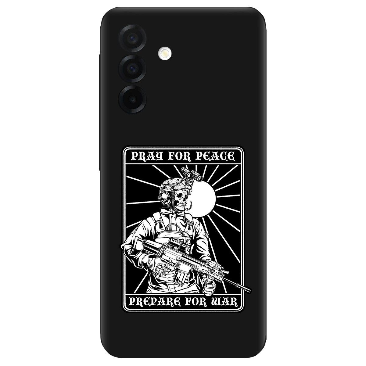 Чехол для Samsung Galaxy A26 5G черный матовый soft touch Моліться за мир - фото 1 - Чехлы для телефонов