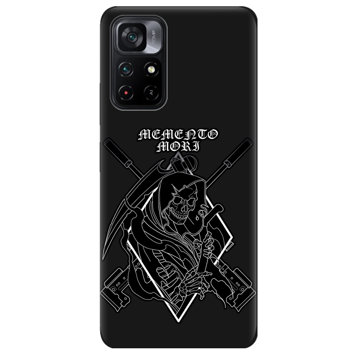 Чехол для Xiaomi Poco M4 Pro 5G черный матовый soft touch Пам'ятай про смерть - фото 1 Чехол для Xiaomi Poco M4 Pro 5G черный матовый soft touch Пам'ятай про смерть - фото 1 - Чехлы для телефонов