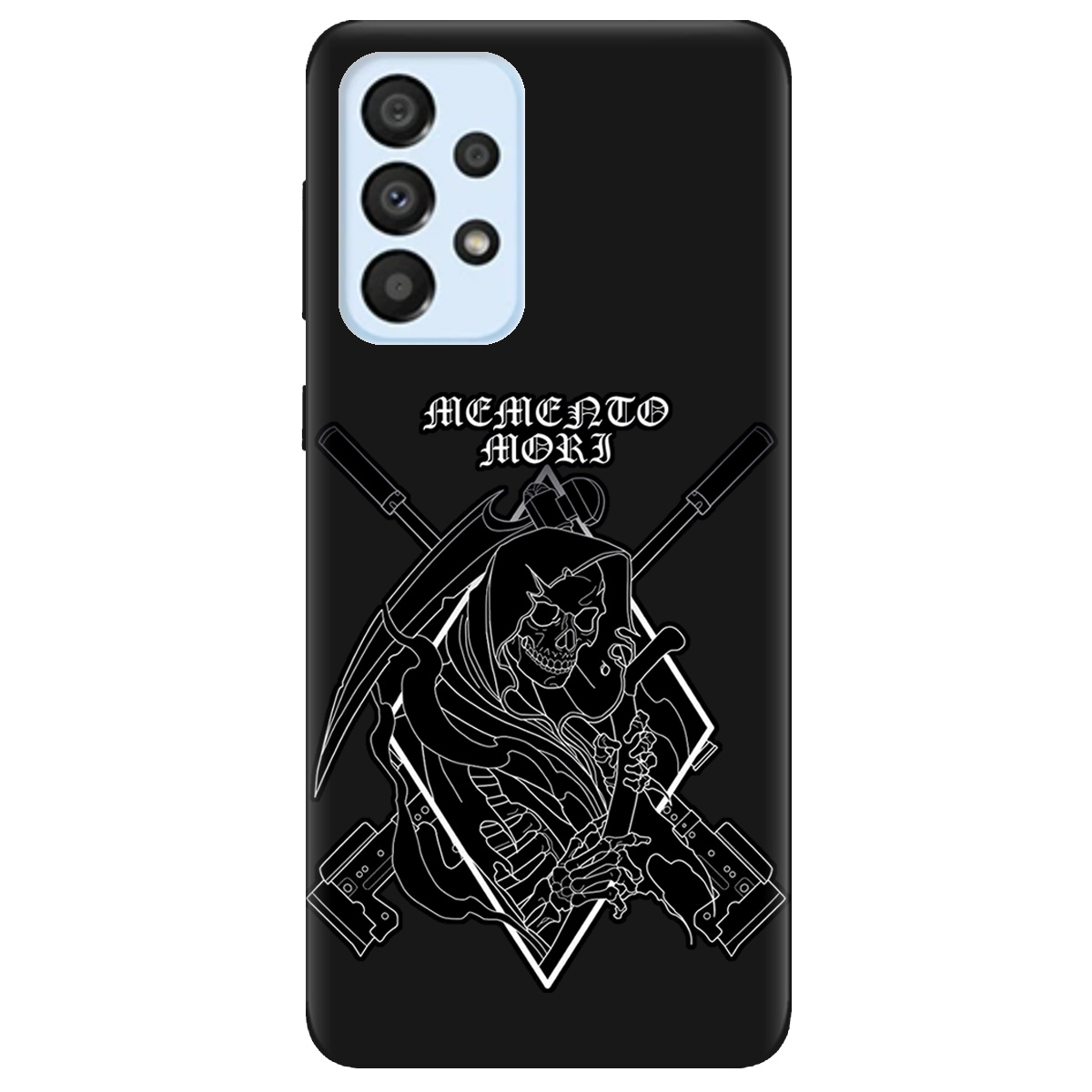 Чехол для Samsung Galaxy A33 черный матовый soft touch Пам'ятай про смерть - фото 1 Чехол для Samsung Galaxy A33 черный матовый soft touch Пам'ятай про смерть - фото 1 - Чехлы для телефонов