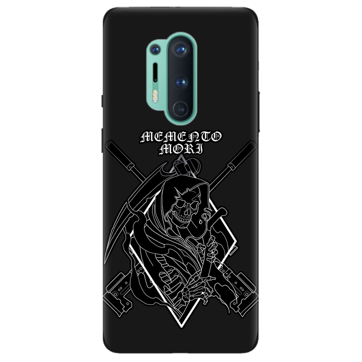 Чохол для OnePlus 8 Pro чорний матовий soft touch Пам'ятай про смерть - фото 1 Чохол для OnePlus 8 Pro чорний матовий soft touch Пам'ятай про смерть - фото 1 - Чохли для телефонів