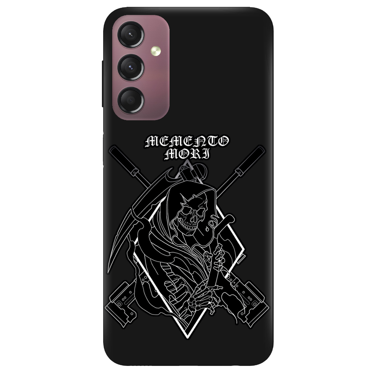 Чохол для Samsung Galaxy A05s чорний матовий soft touch Пам'ятай про смерть - фото 1 Чохол для Samsung Galaxy A05s чорний матовий soft touch Пам'ятай про смерть - фото 1 - Чохли для телефонів