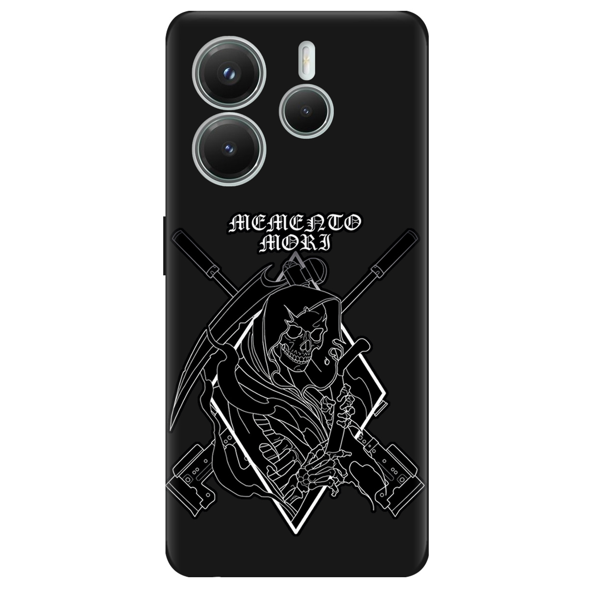 Чехол для Xiaomi Redmi Note 14 5G черный матовый soft touch Пам'ятай про смерть - фото 1 Чехол для Xiaomi Redmi Note 14 5G черный матовый soft touch Пам'ятай про смерть - фото 1 - Чехлы для телефонов