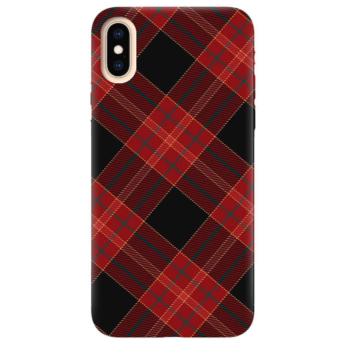 Чехол для Apple iPhone X Червоний тартан - фото 1 Чехол для Apple iPhone X Червоний тартан - фото 1 - Чехлы для телефонов