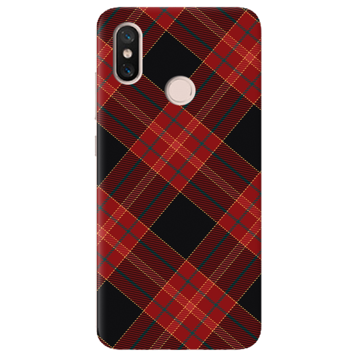 Чехол для Xiaomi Mi 8 Червоний тартан - фото 1 - Чехлы для телефонов