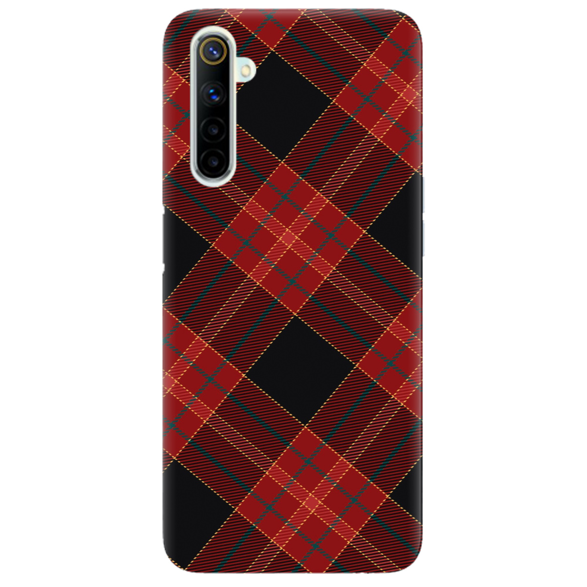 Чохол для Realme 6 Червоний тартан - фото 1 - Чохли для телефонів